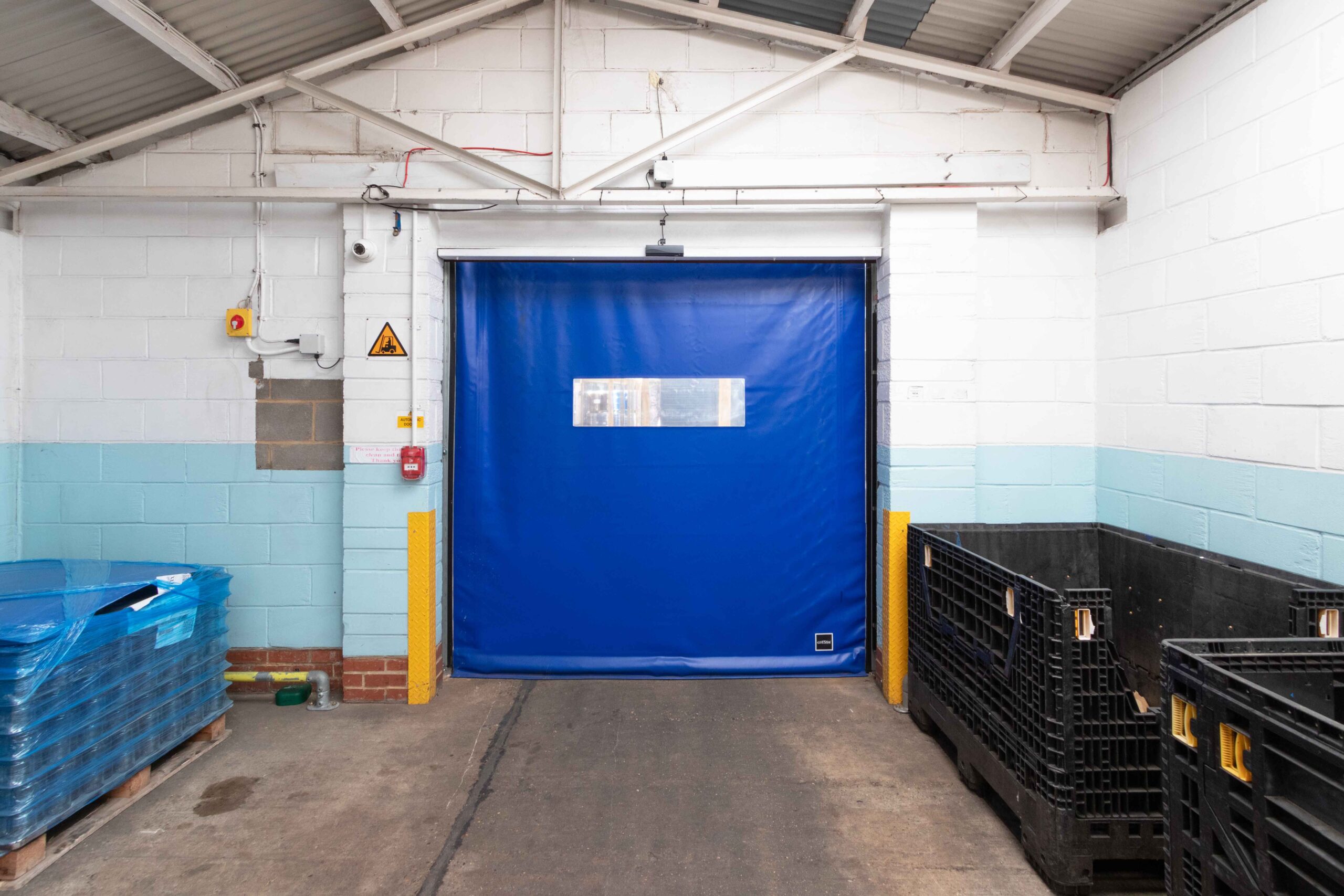 Wilkin & Sons food factory high speed door in Tiptree Essex